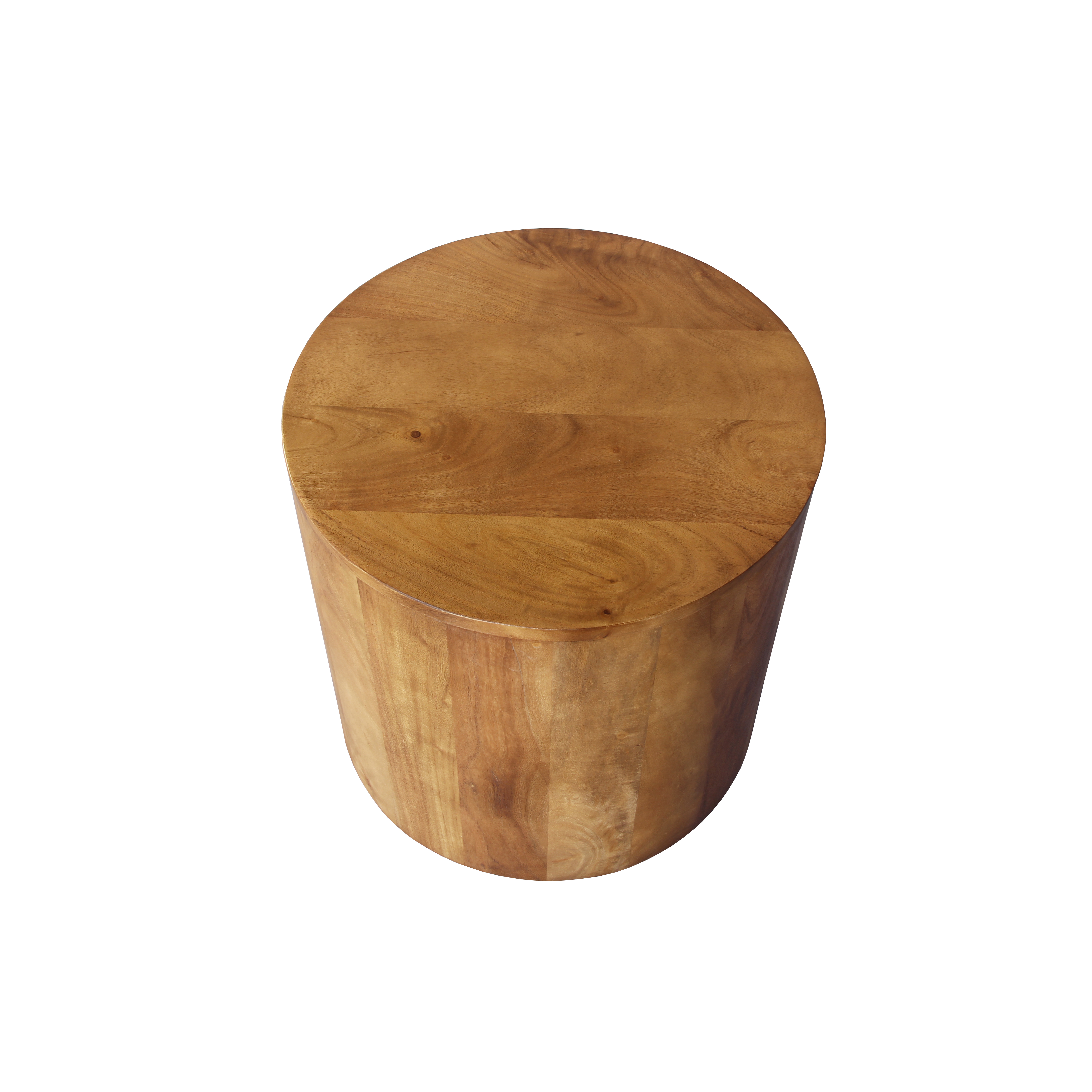 Side Table Round With Wooden Base