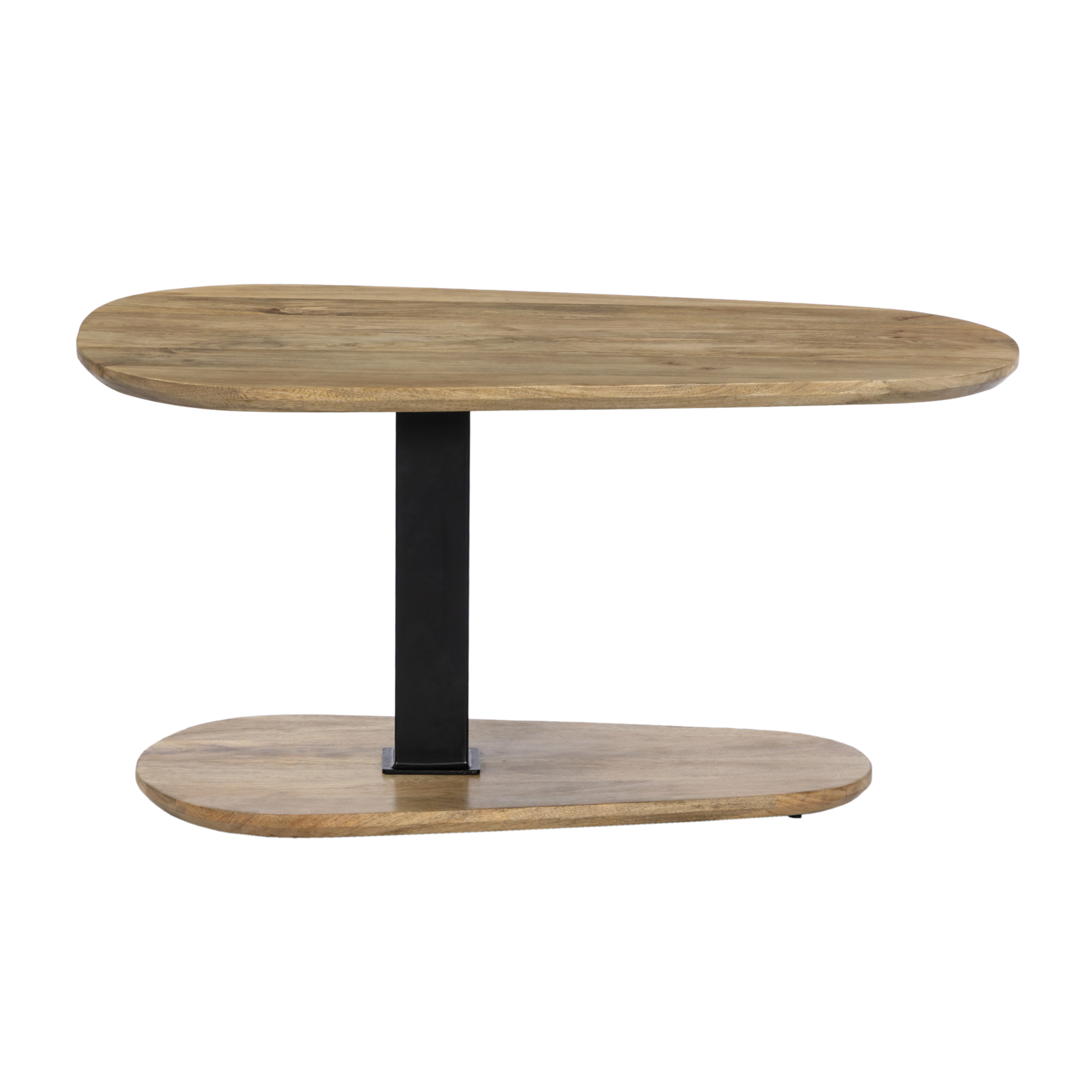 Coffee Table With Metal Pillar Base 95 Mango