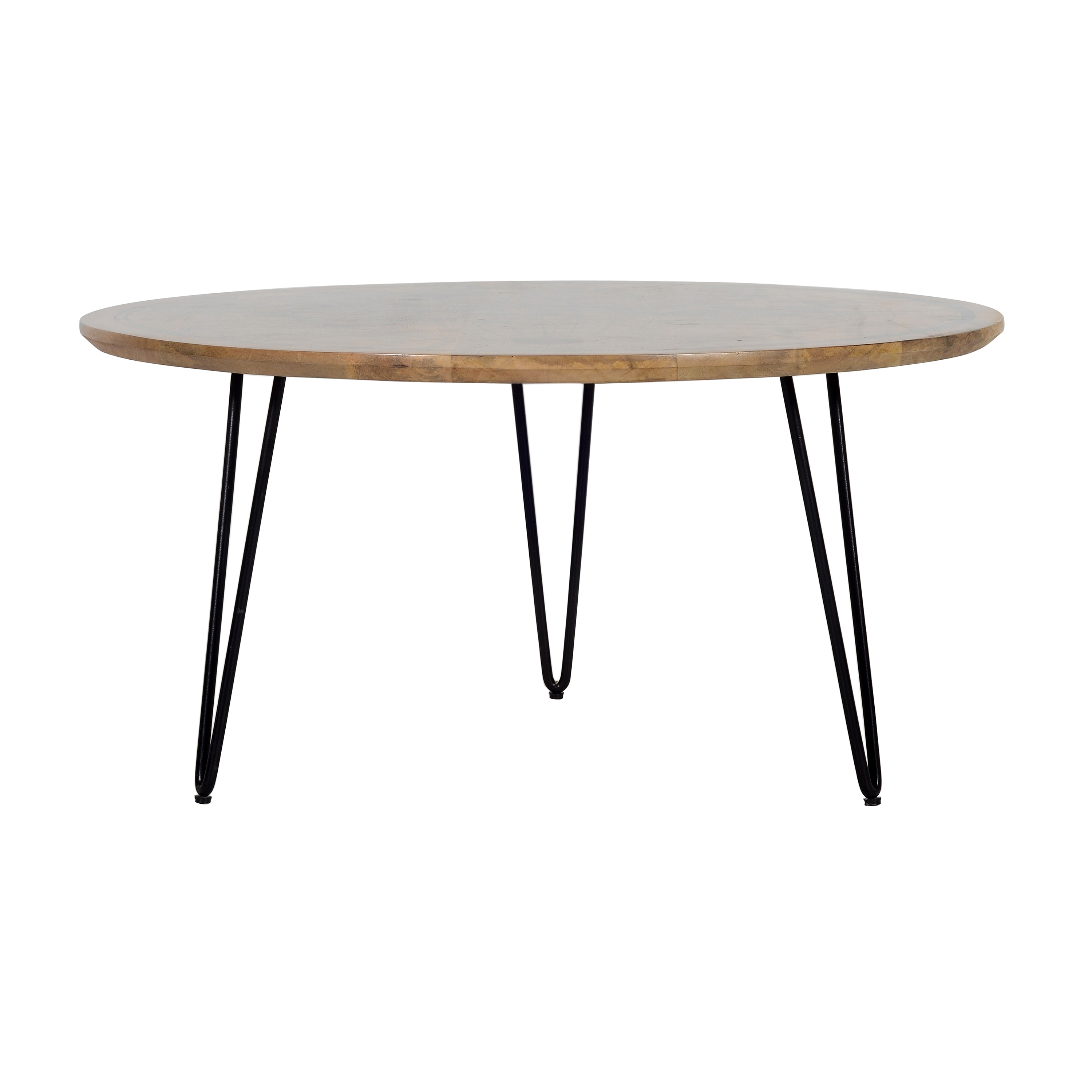 Coffee Table Round Hairpin Leg 90 Mango