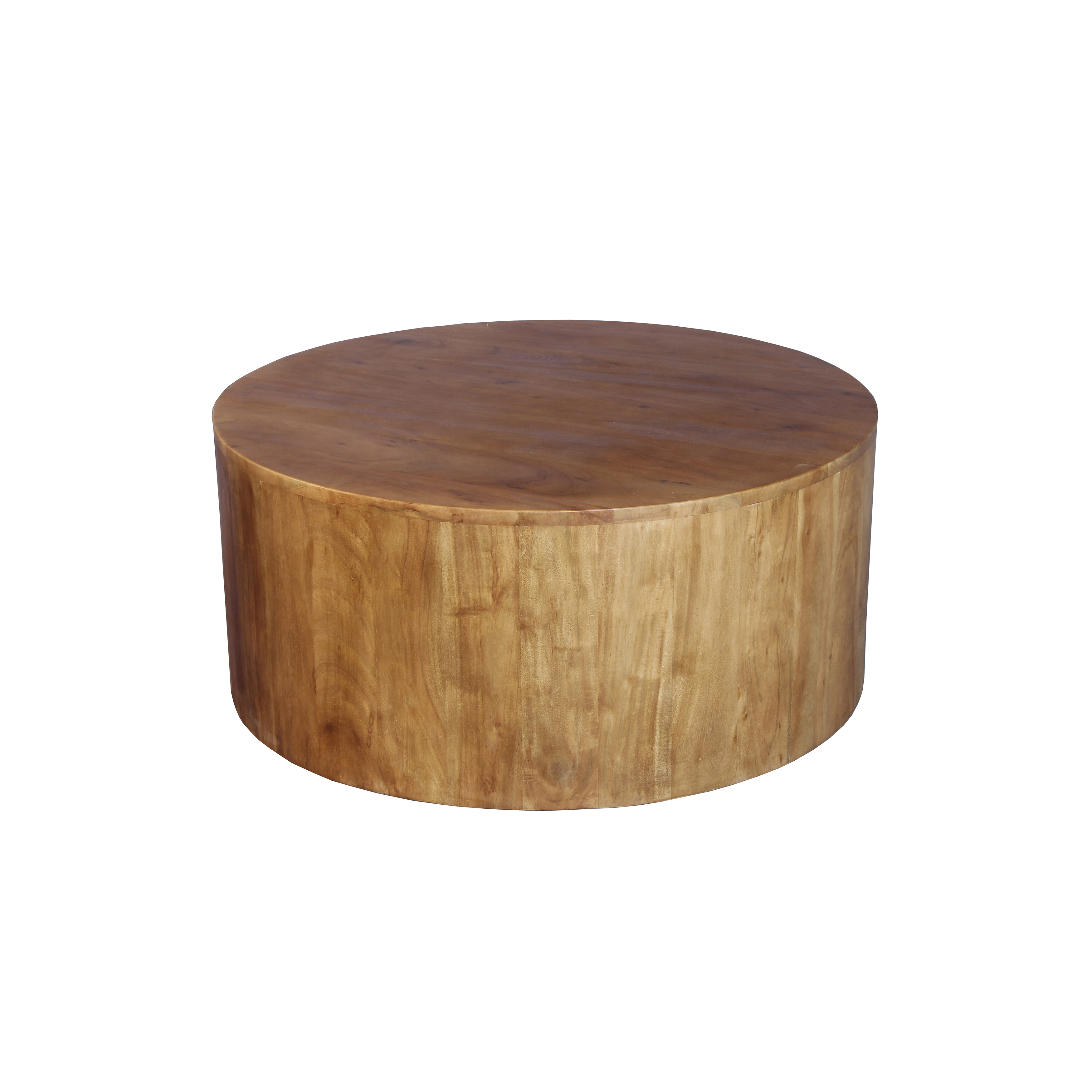 Coffee Table Round With Wooden Base 80 Acacia