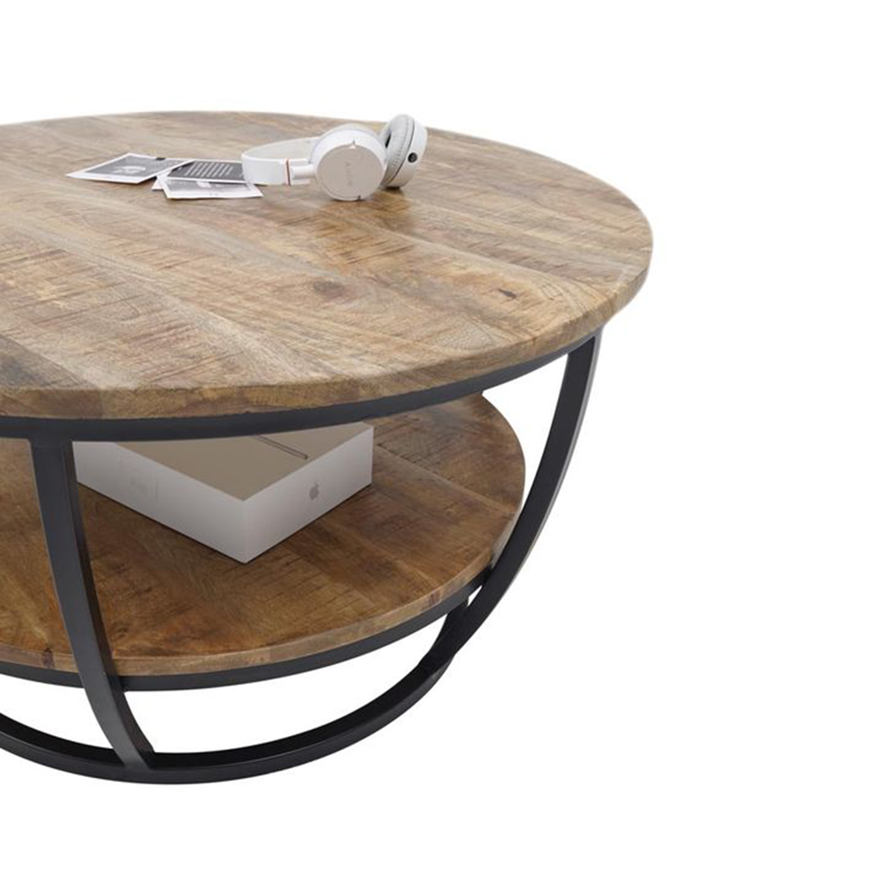 Coffee Table Round With Double Top 86 Mango
