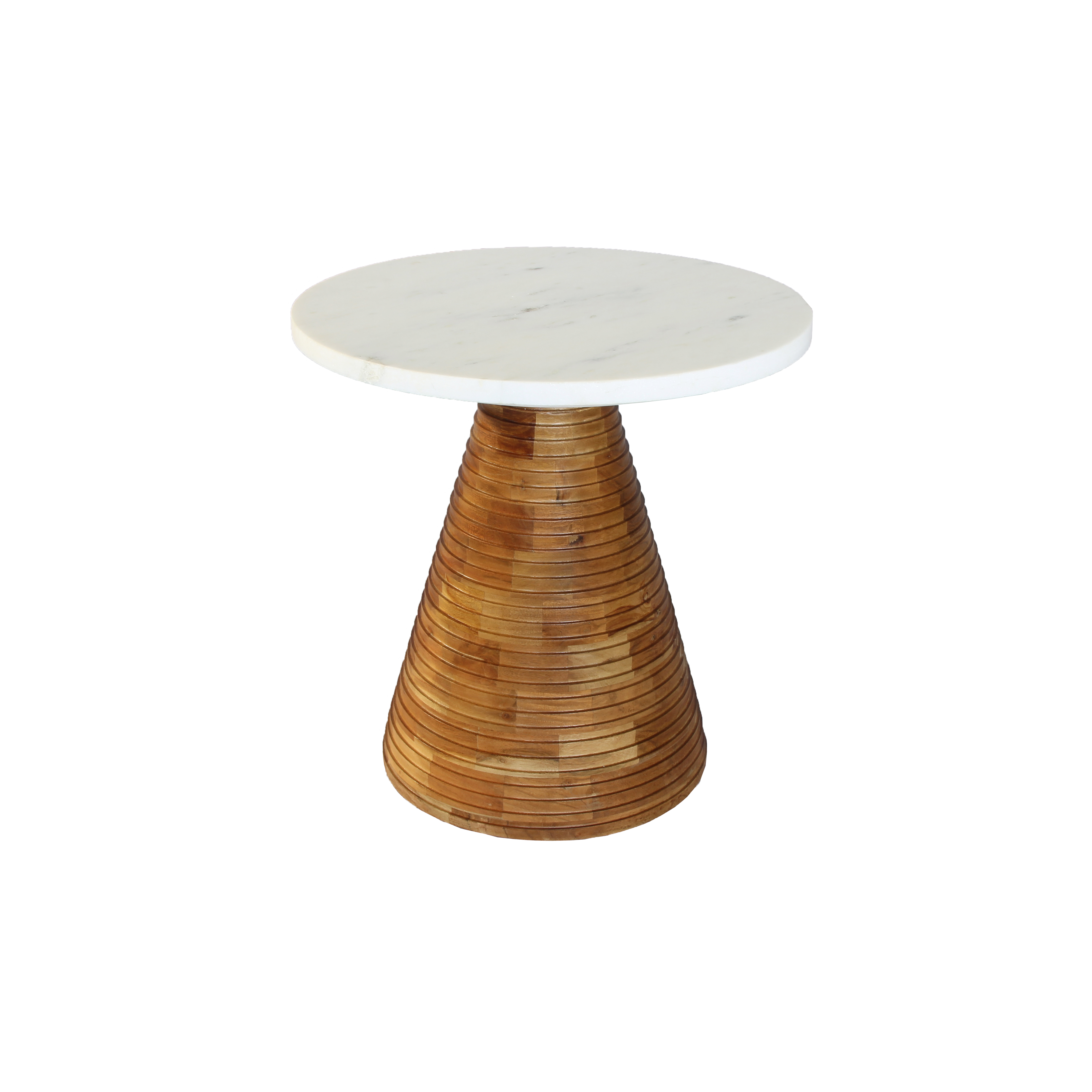 Coffee Table Round With Wooden Base 45 Marble