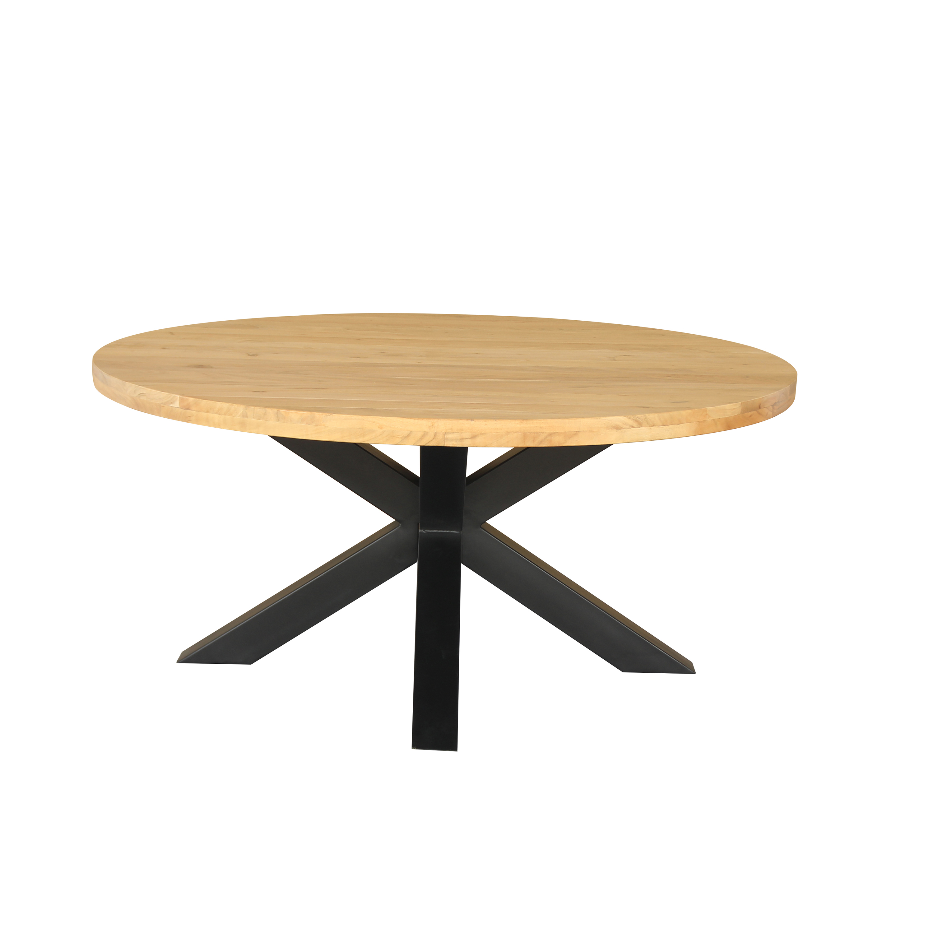 Dining Table Round With Metal Spider Leg 160 Acacia