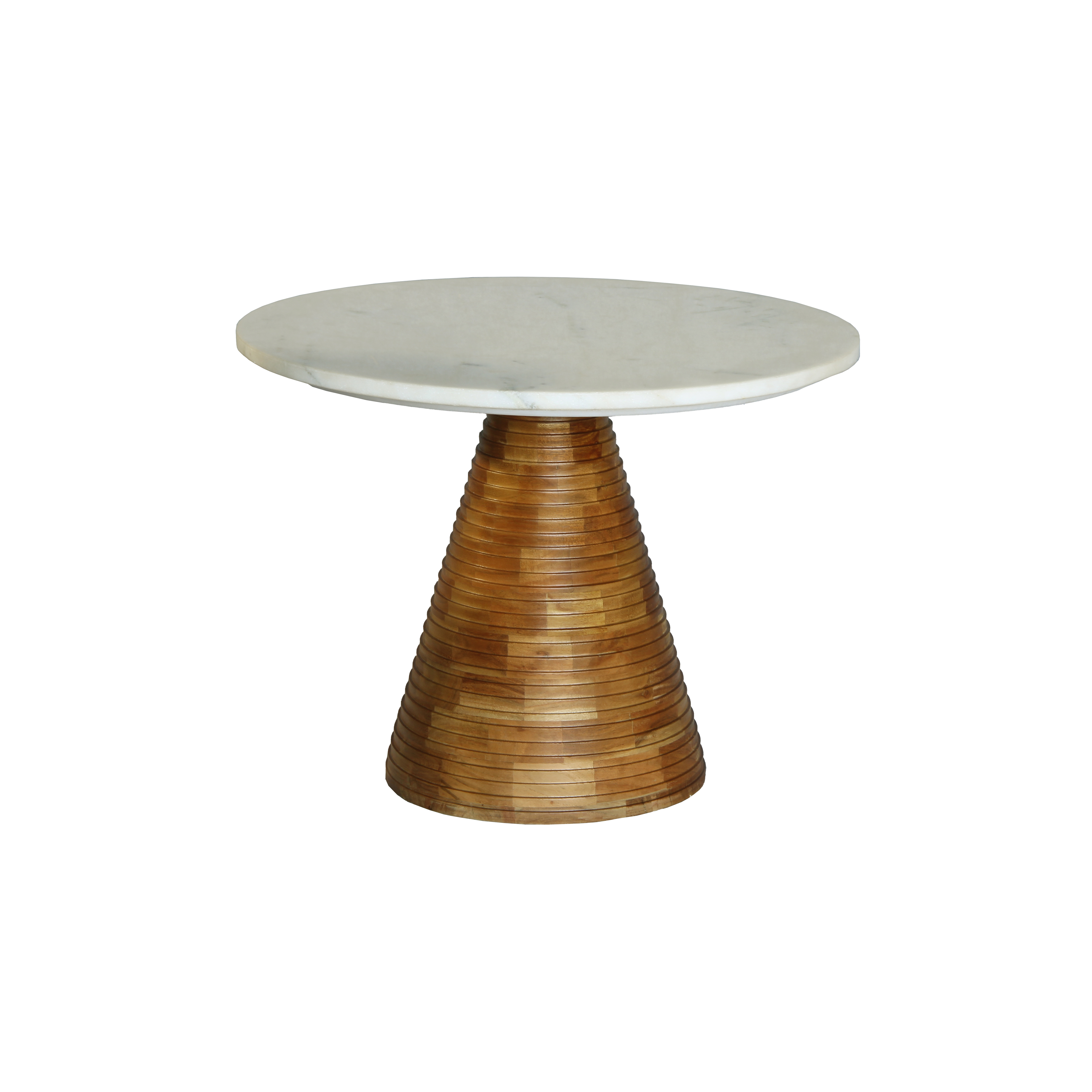 Coffee Table Round With Wooden Base 60 Marble