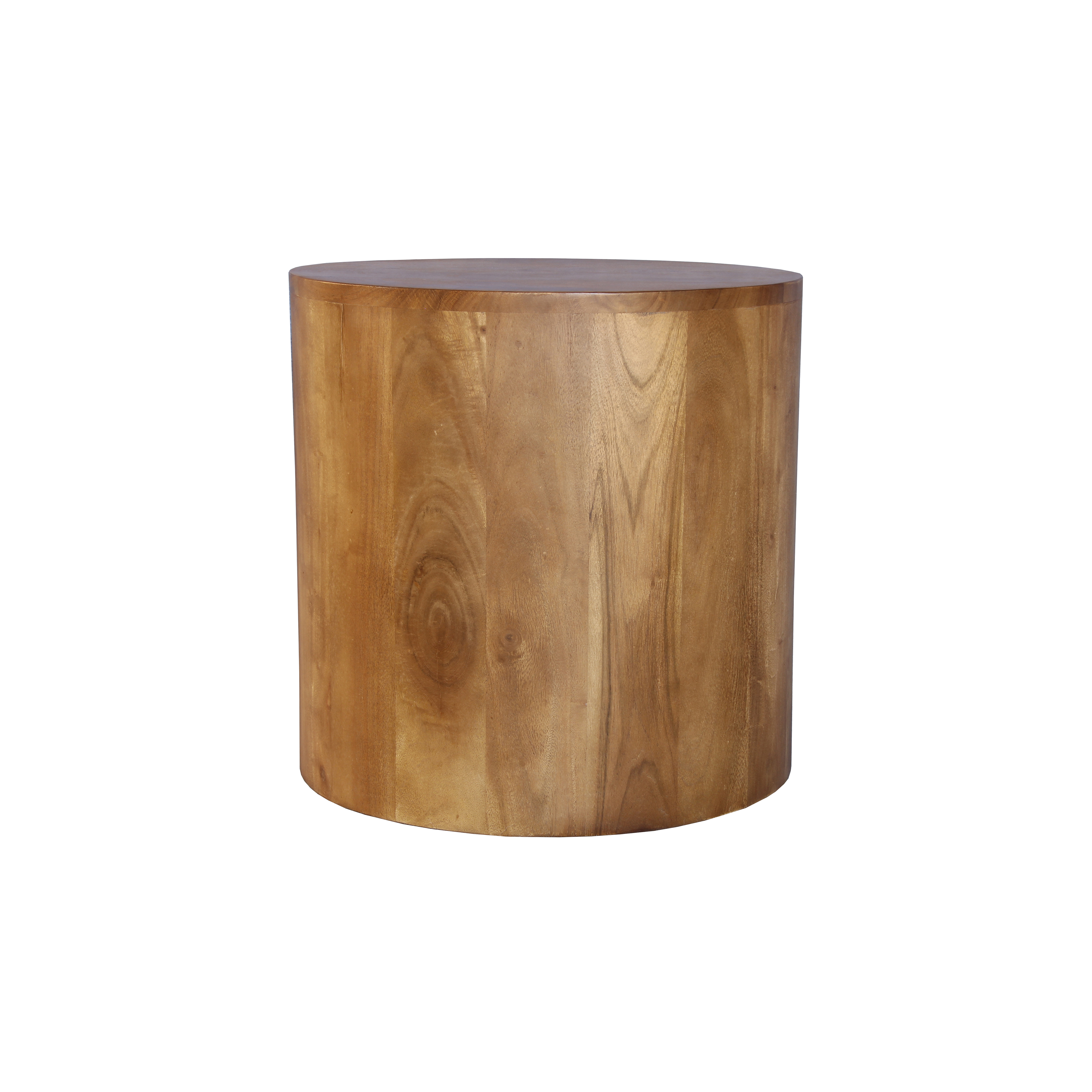 Side Table Round With Wooden Base