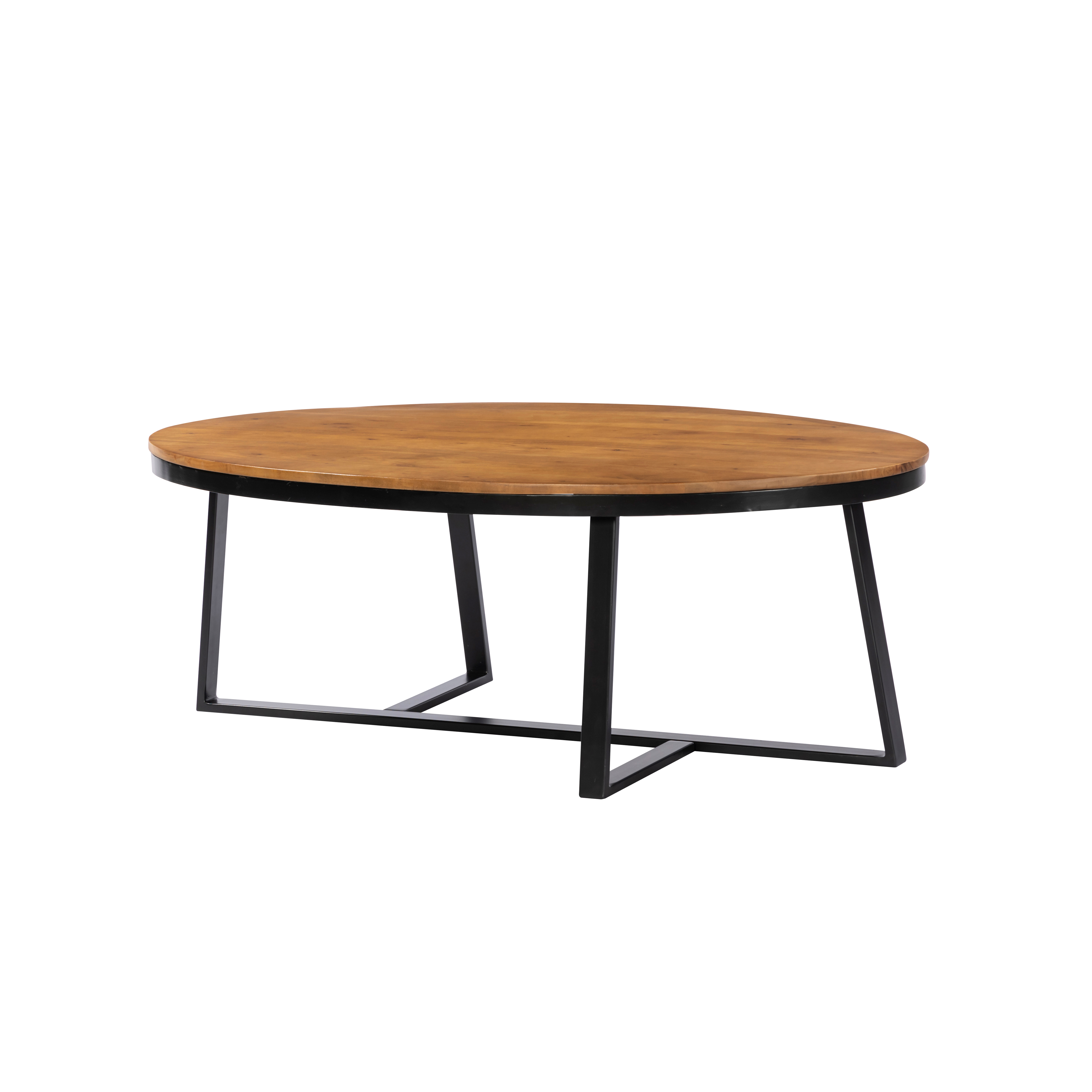 Coffee Table Oval With Metal Base 121 Acacia