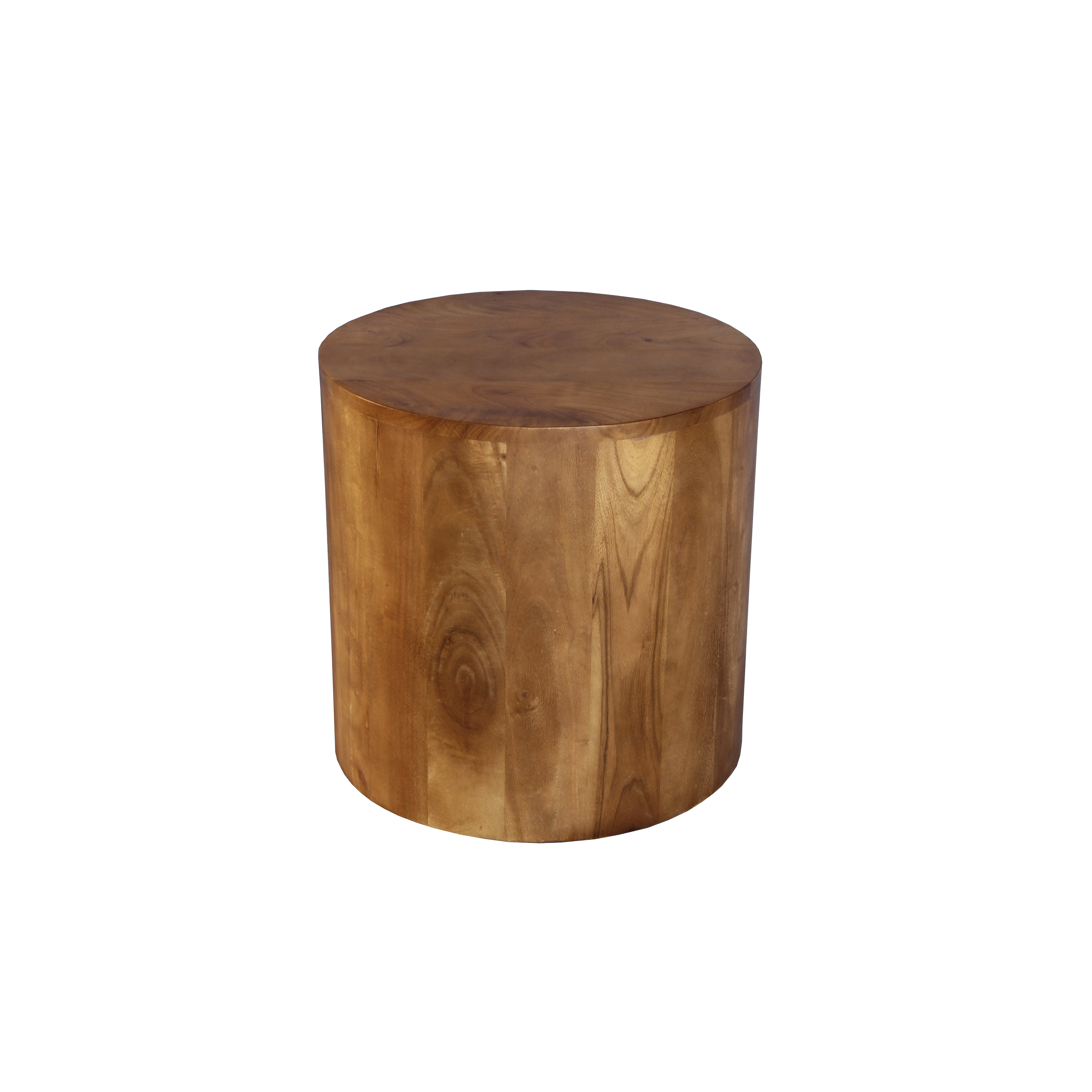 Side Table Round With Wooden Base