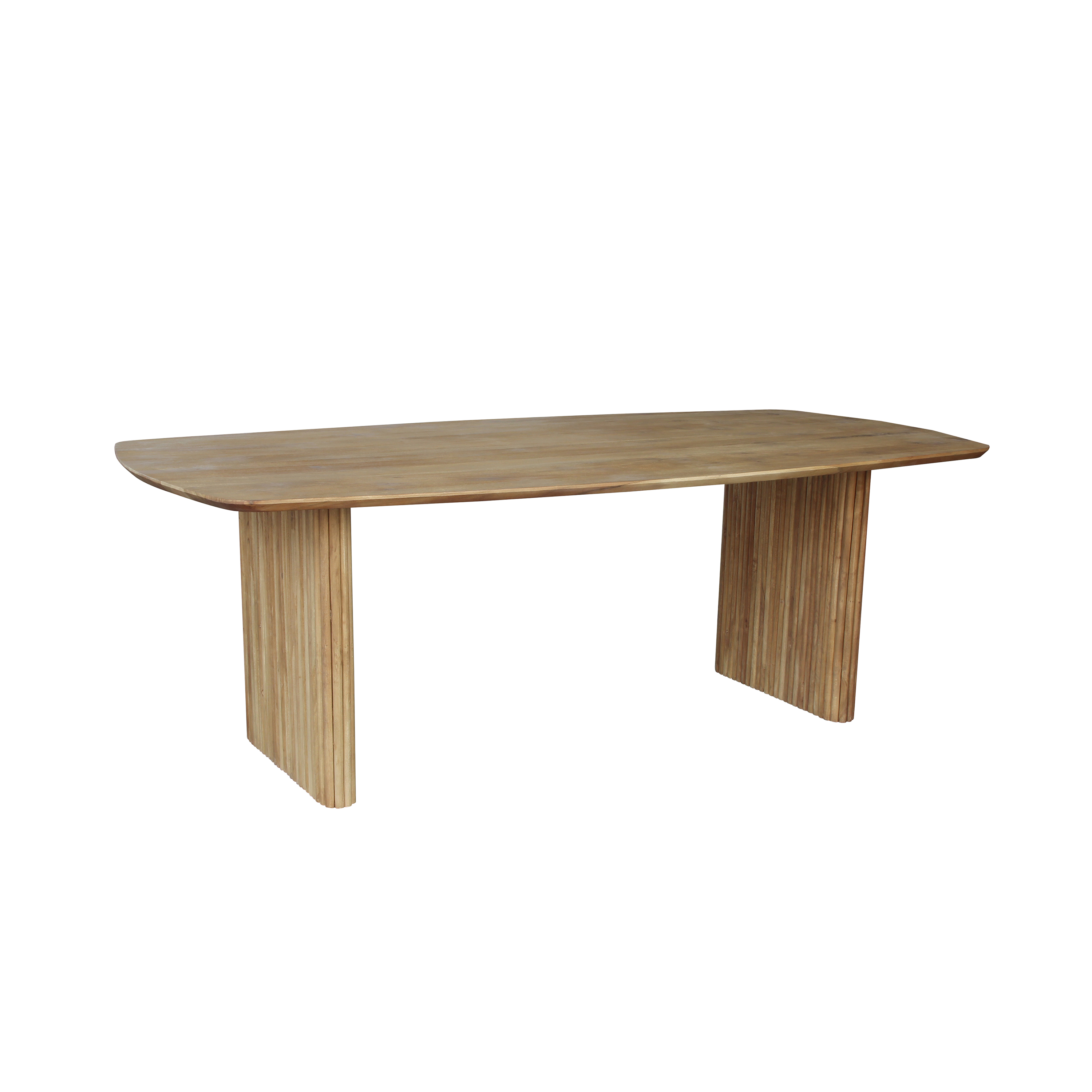 Coffee Table Oval Swiss Edge With Flute Base 110 Acacia