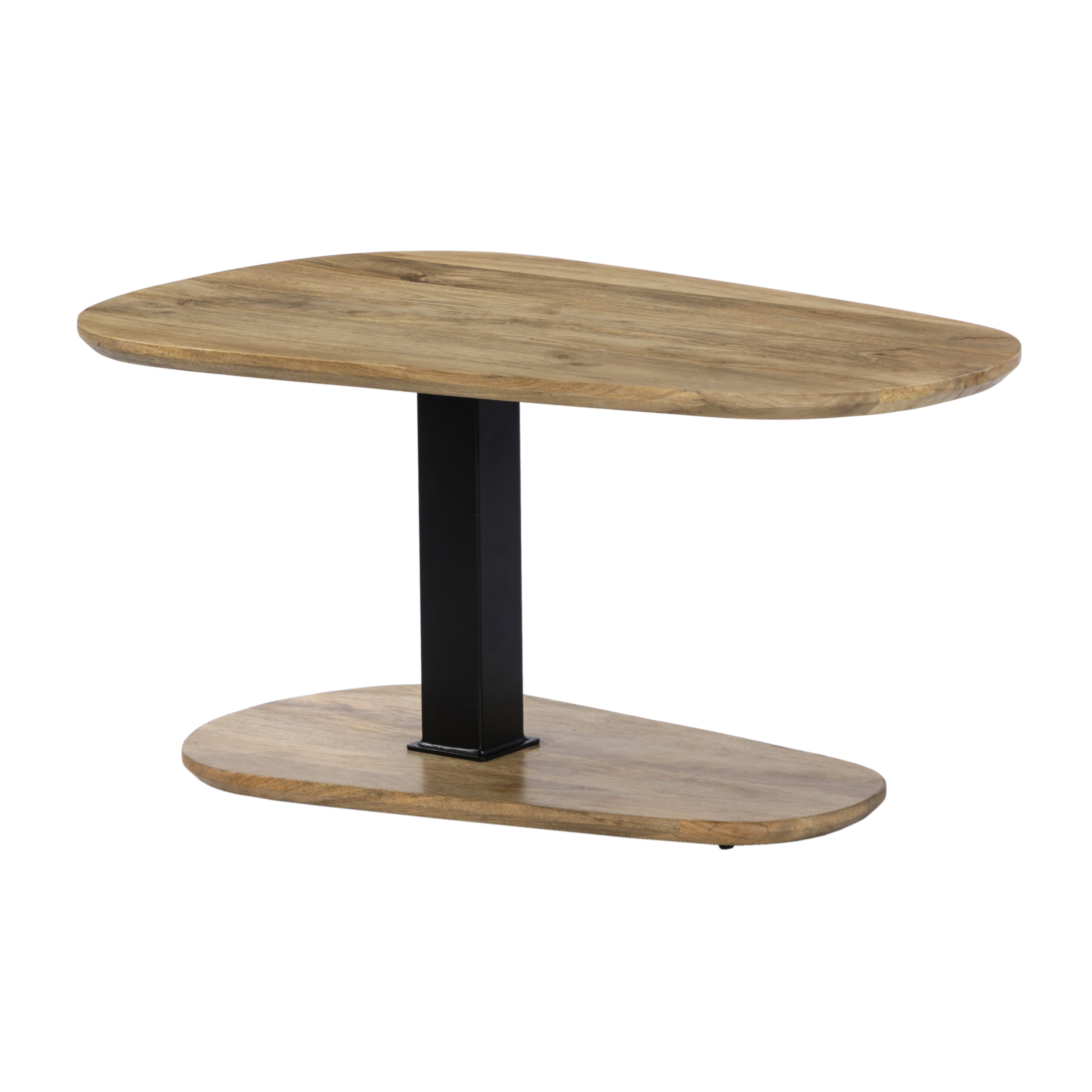 Coffee Table With Metal Pillar Base 95 Mango