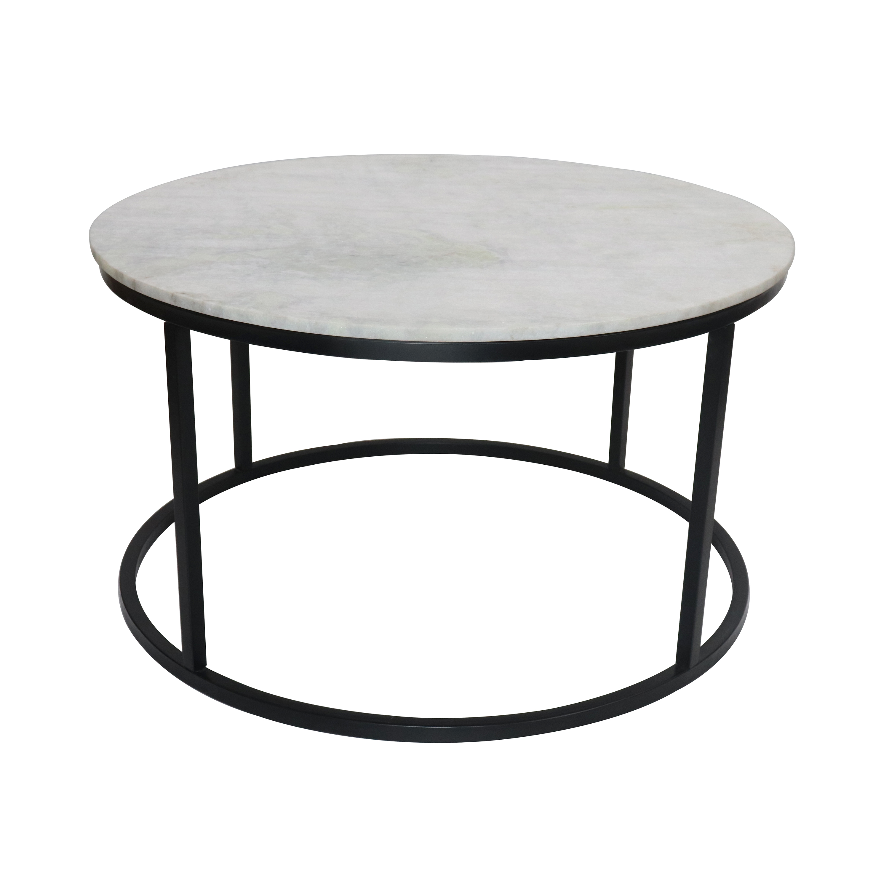 Coffee Table Round 80 White Marble