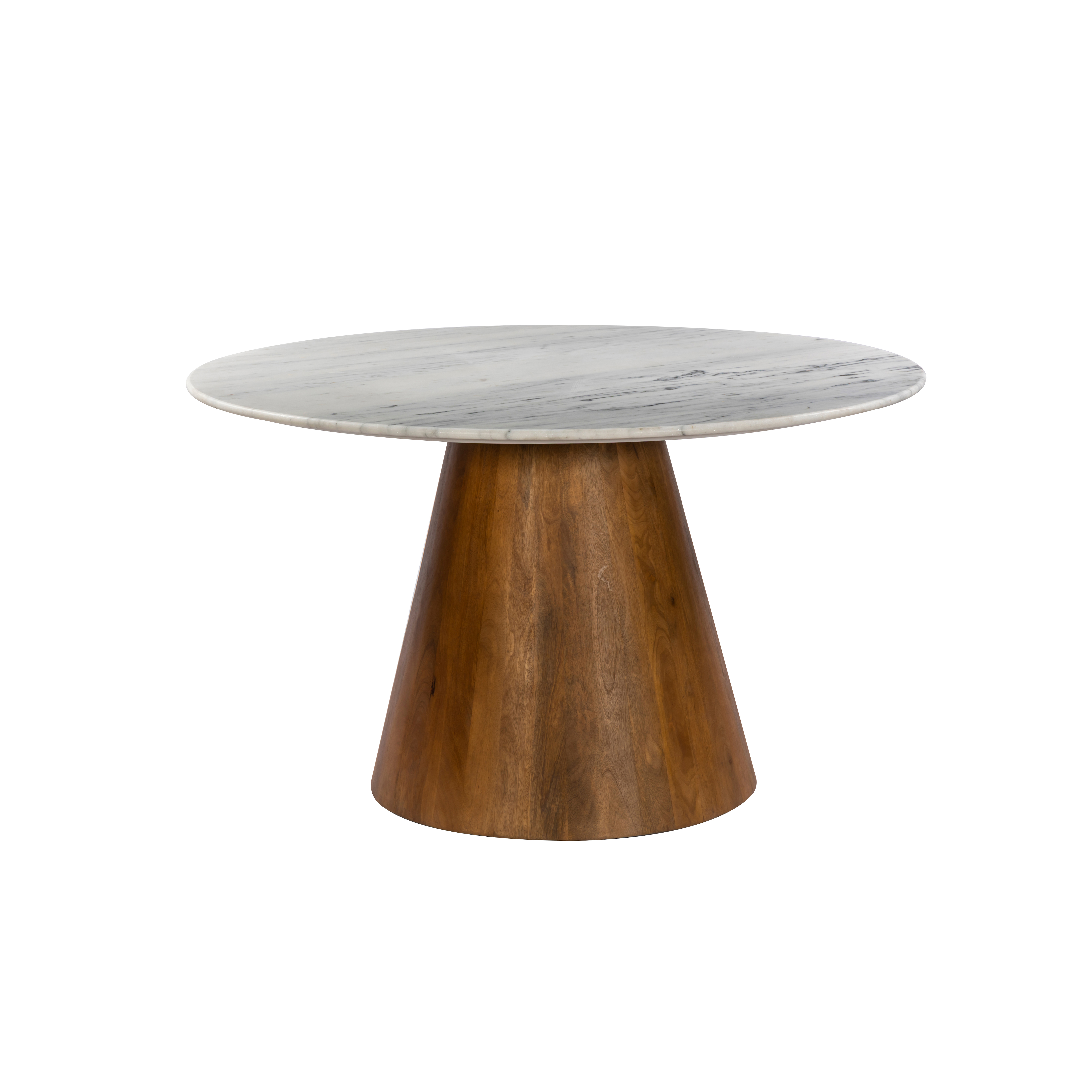 Dining Table Round With Wooden Base 130 Marble