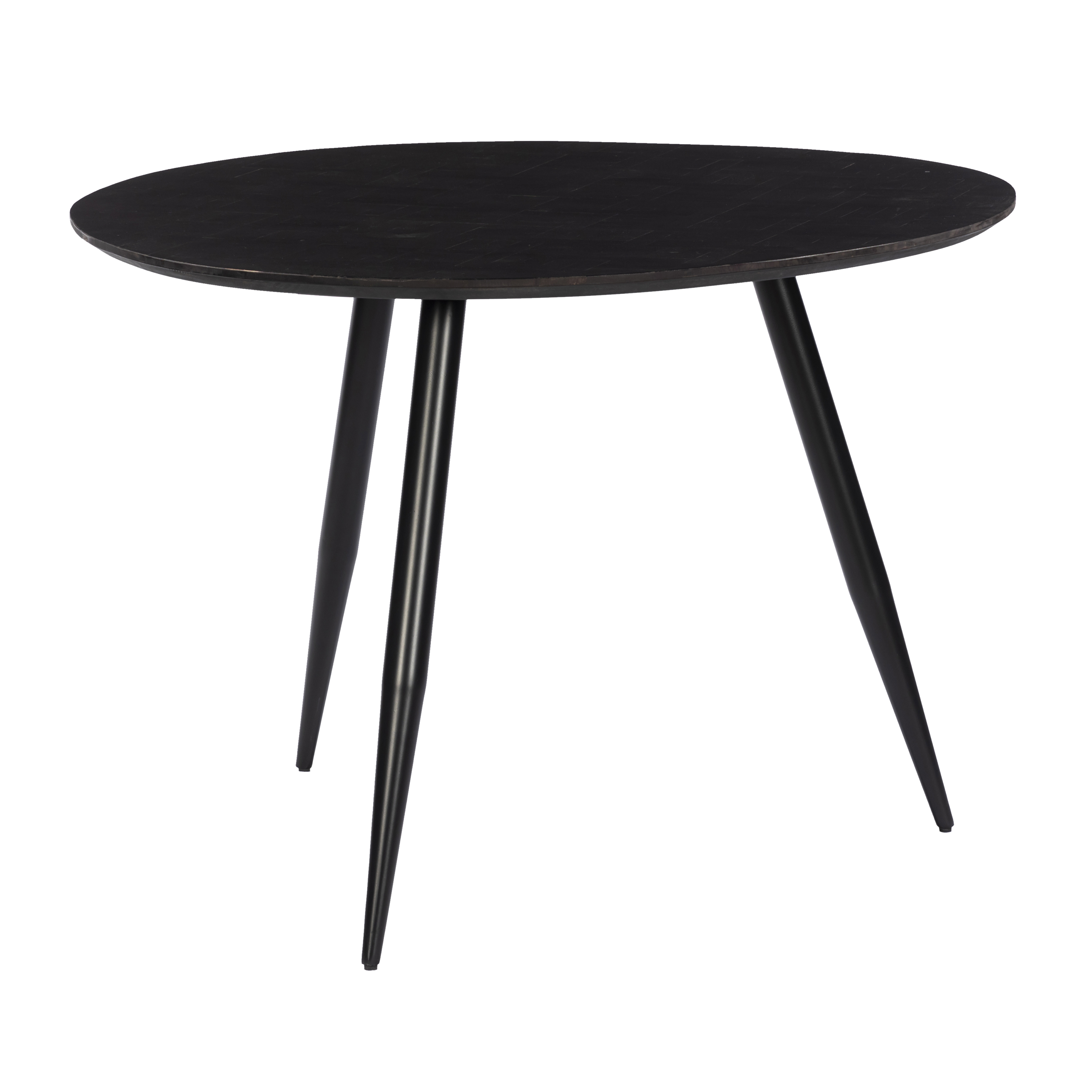 Dining Table Round With Metal Cone Leg 111 Recycle Teak