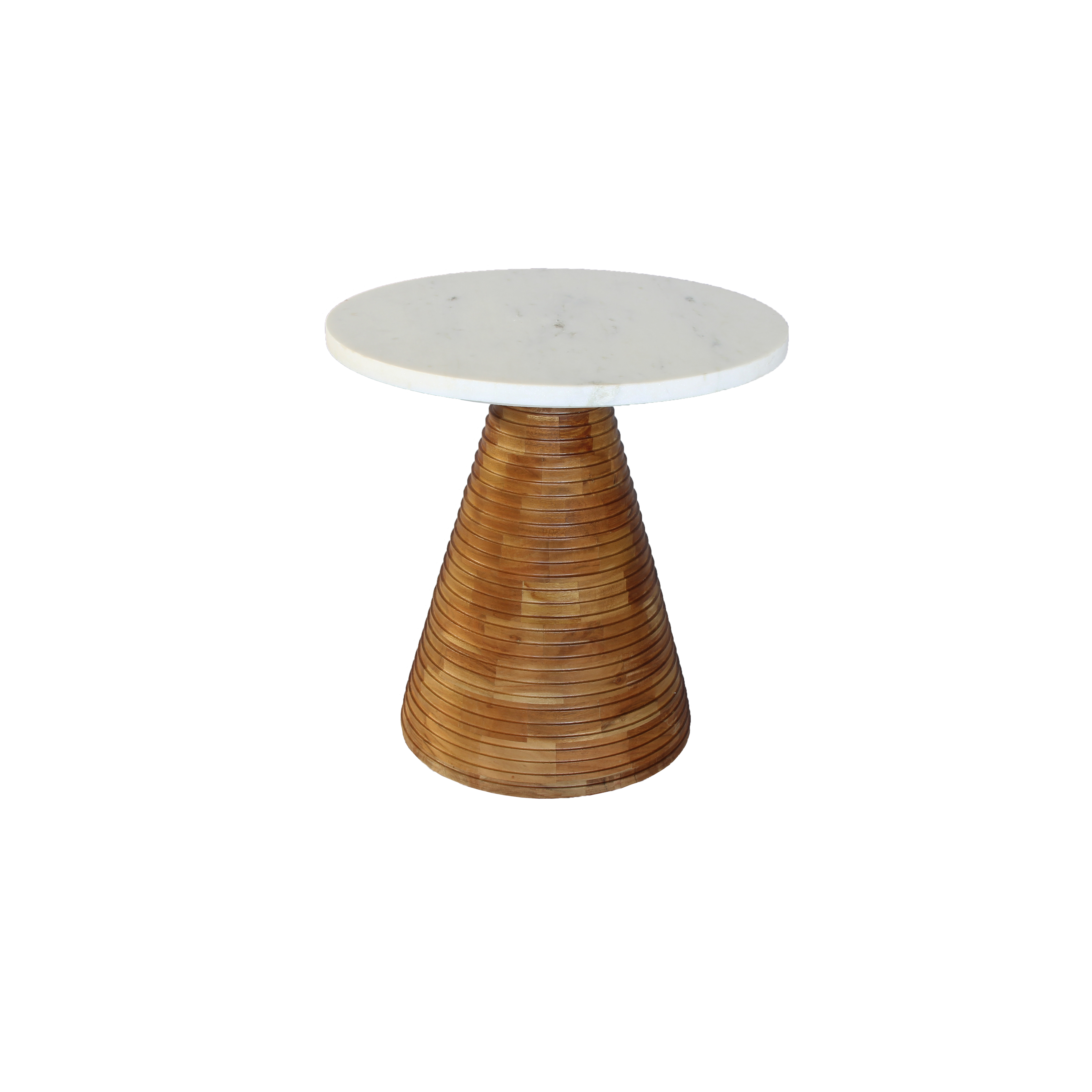 Coffee Table Round With Wooden Base 45 Marble