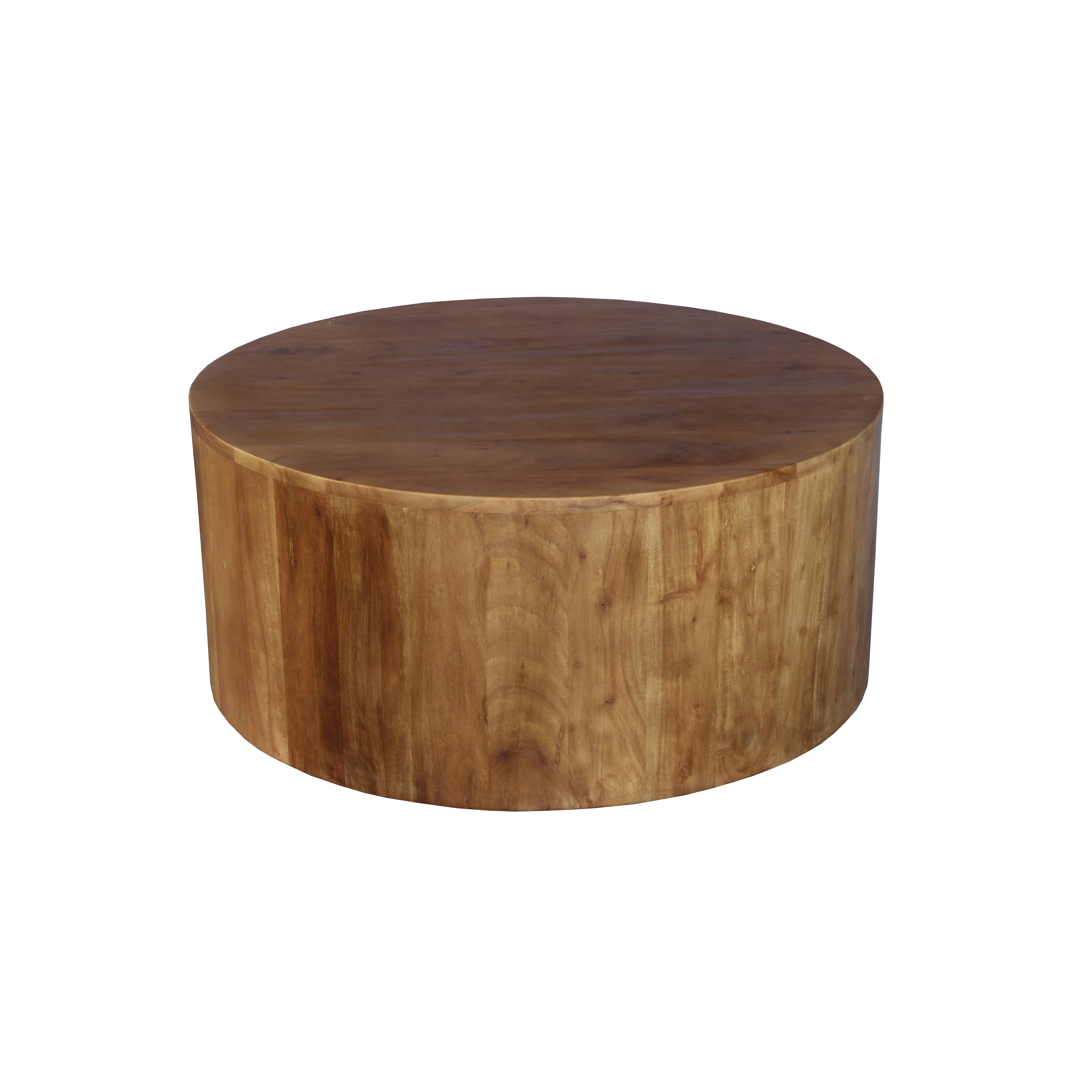 Coffee Table Round With Wooden Base 80 Acacia