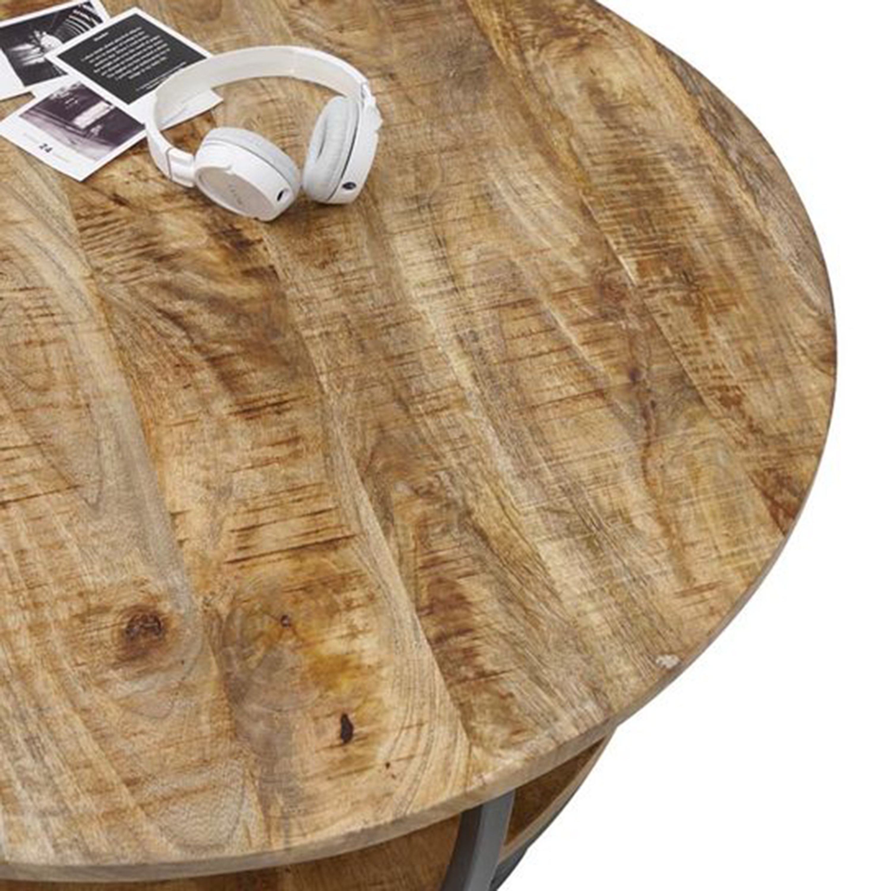Coffee Table Round With Double Top 86 Mango