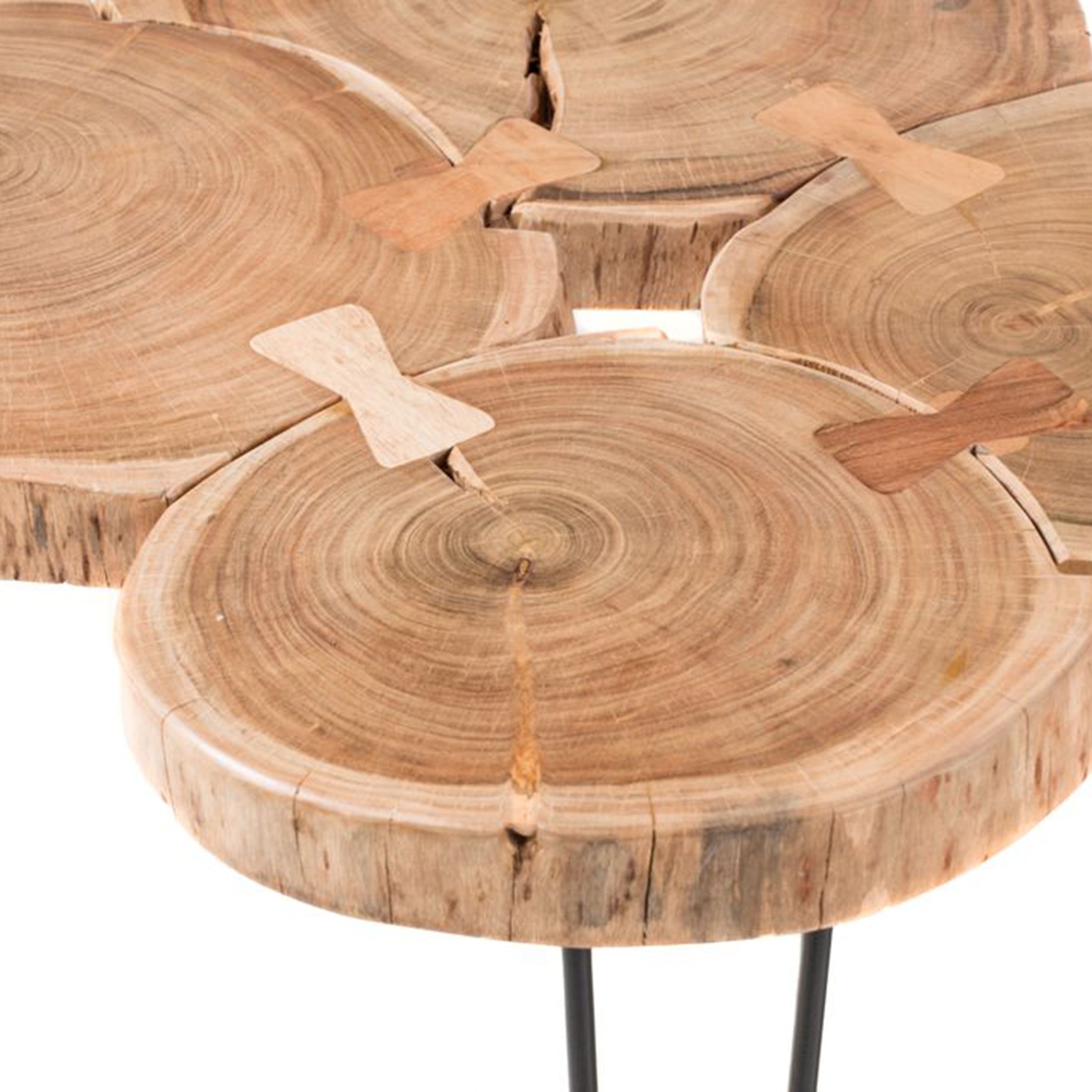 Six Log Coffee Table Round With Hairpin Leg 100 Acacia