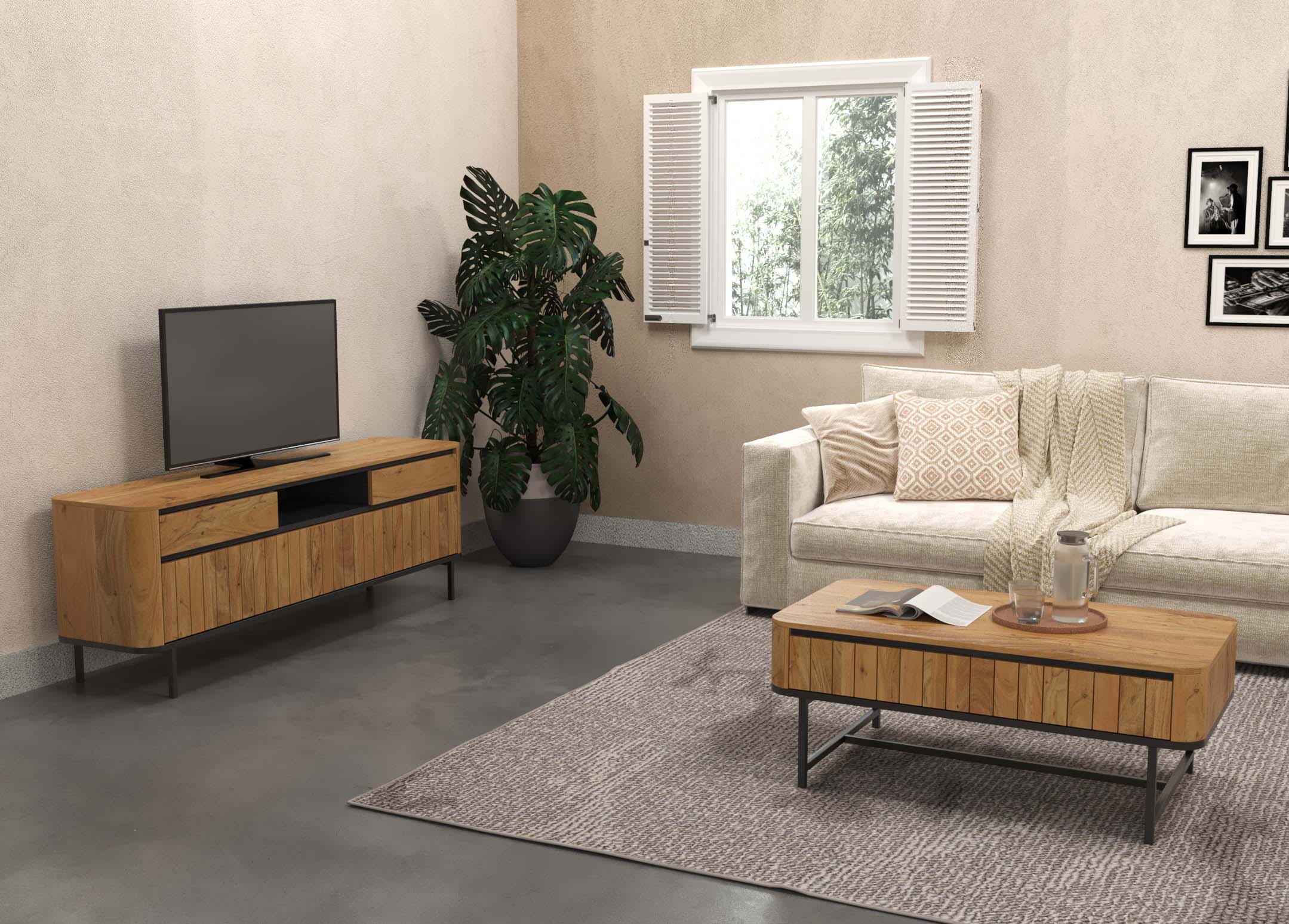 Mid-Century Harmony in Natural Oak