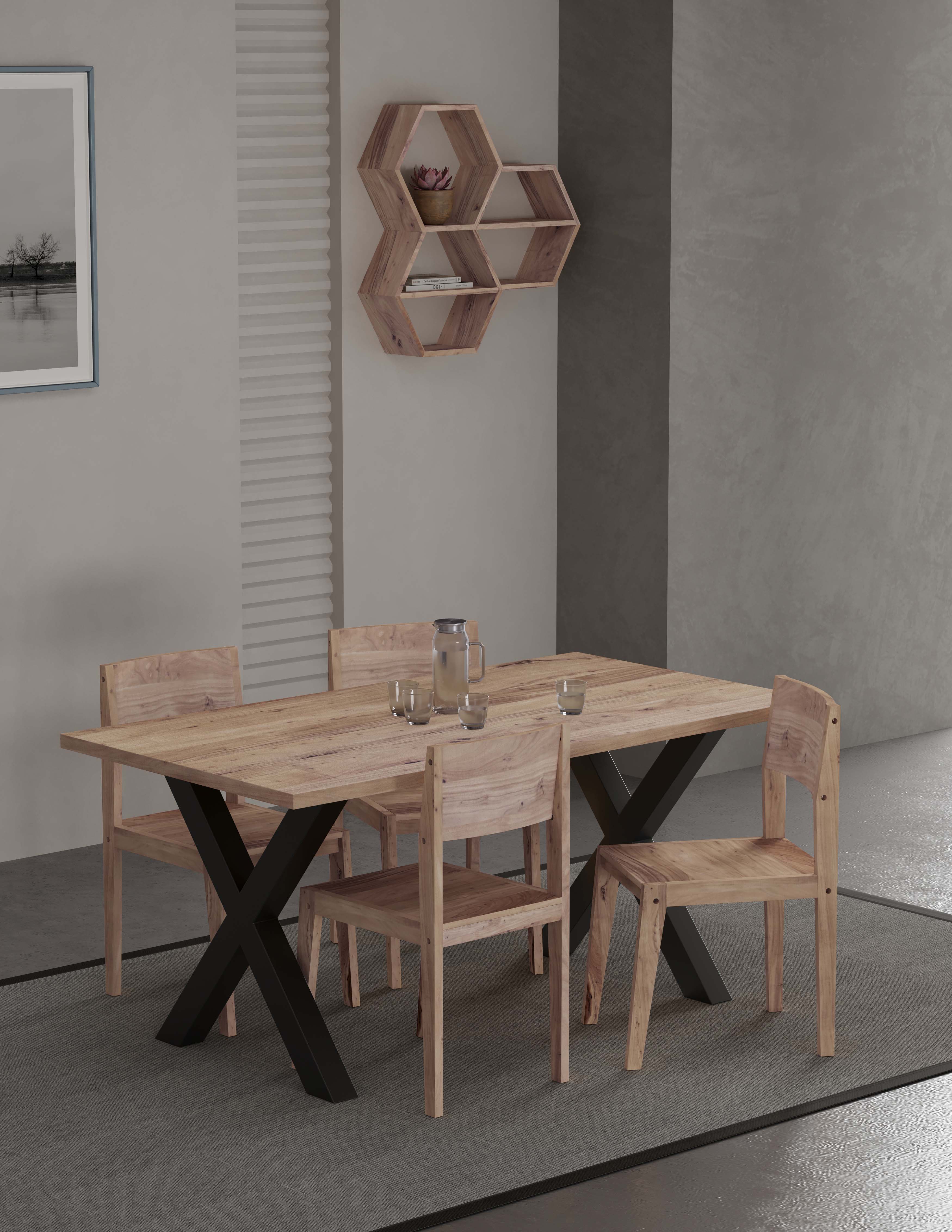 Industrial Geometric Dining Ensemble