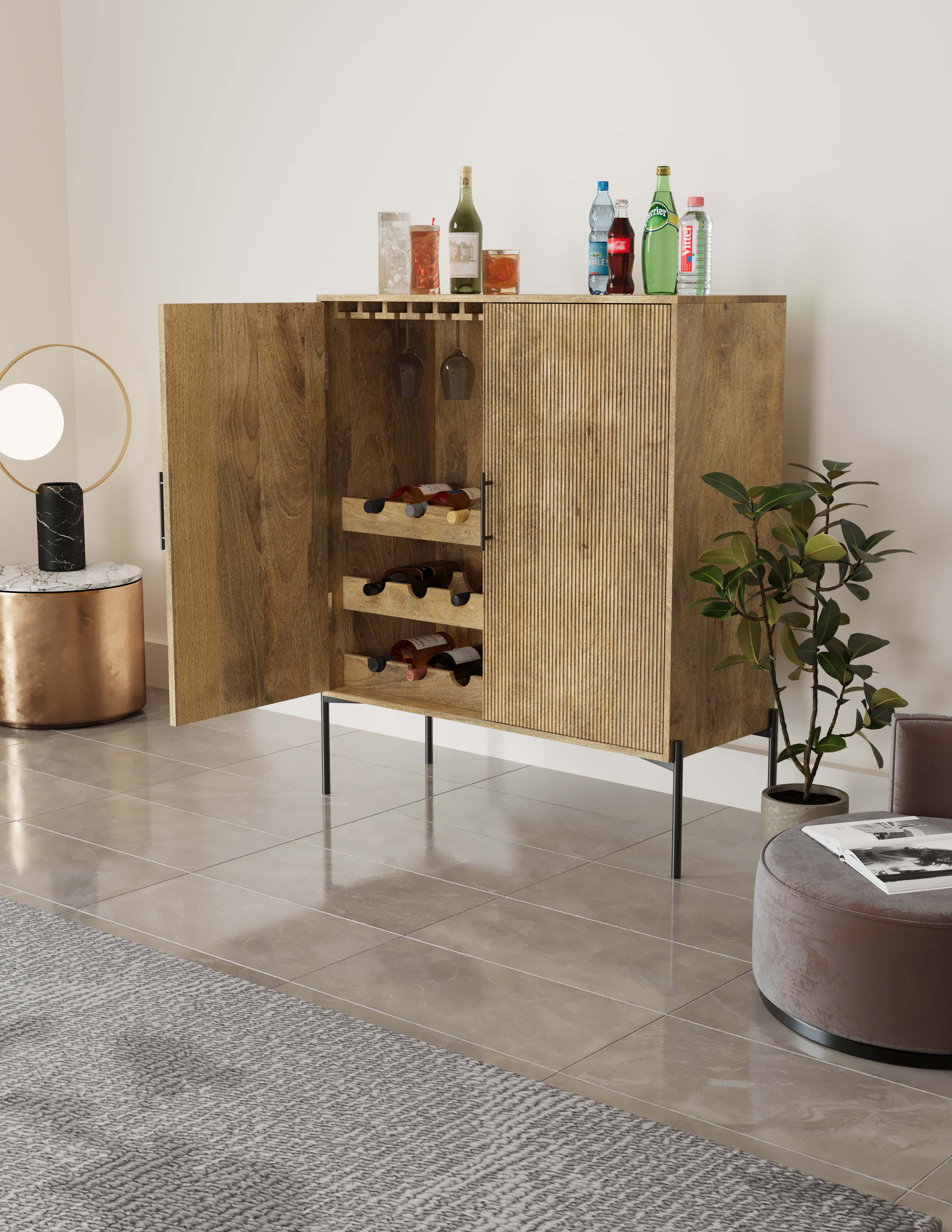 Artisan Crafted Bar Cabinet for Sophisticated Entertaining