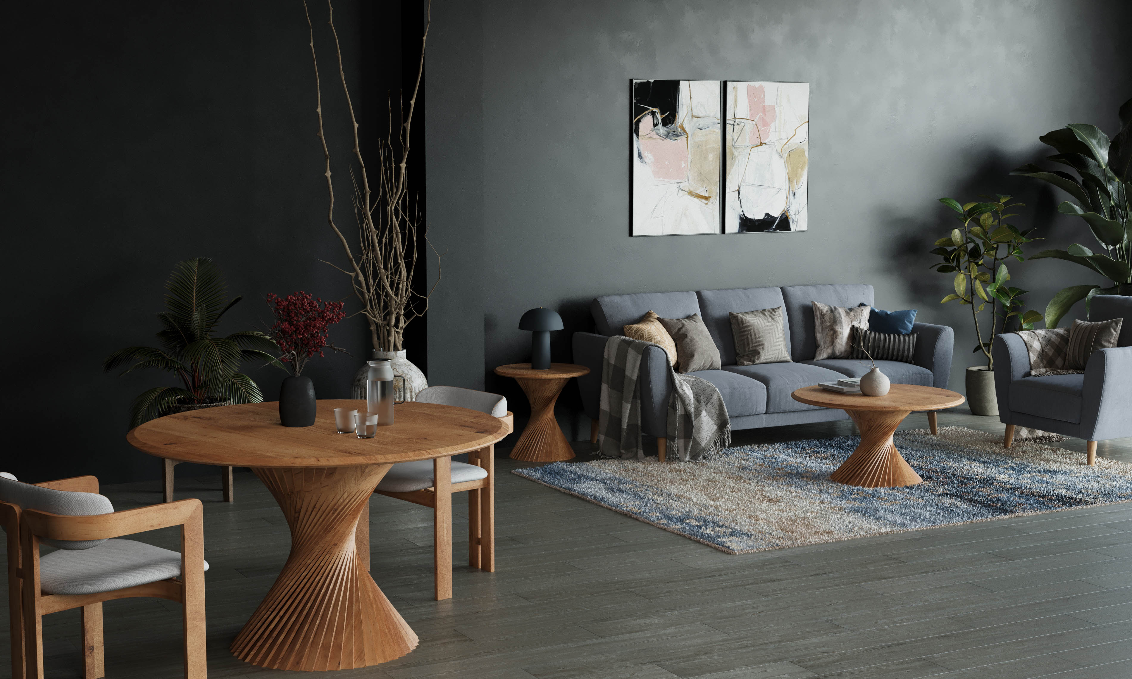 Dynamic Spirals and Organic Sculptural Forms