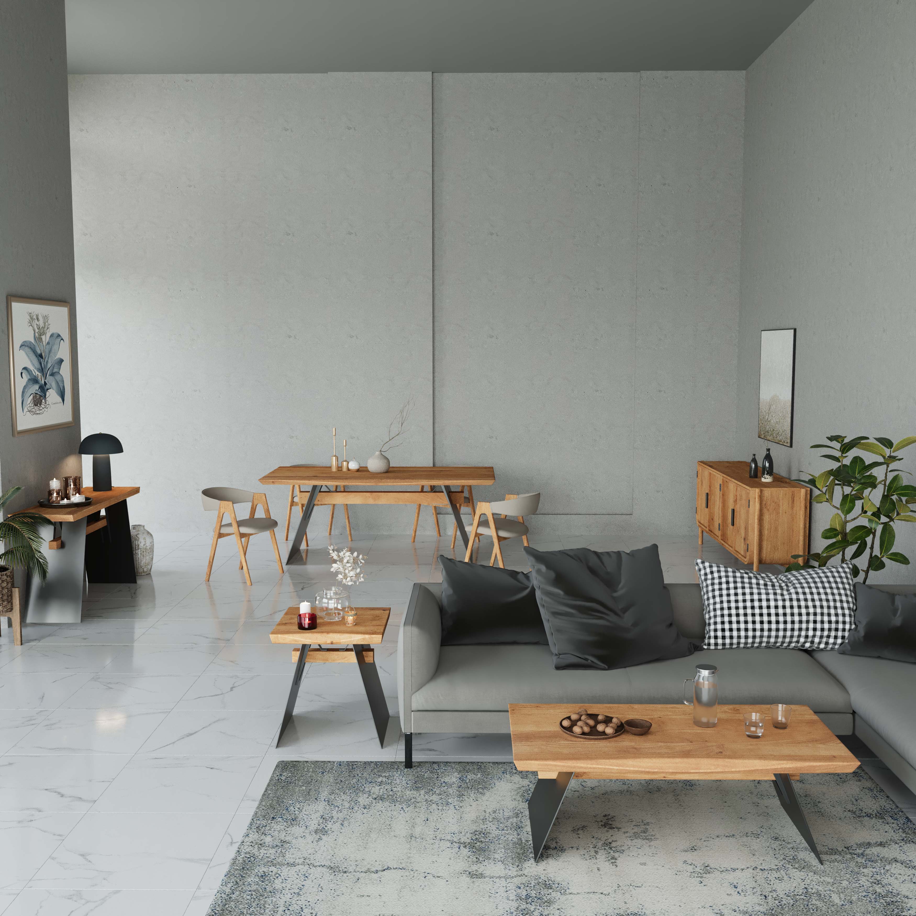 Contemporary Industrial Cohesion and Artisanal Warmth